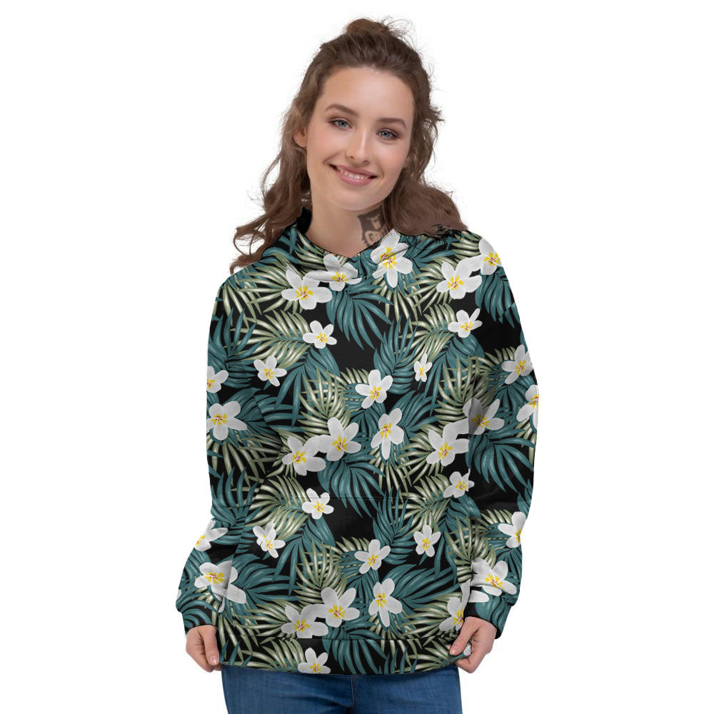Frangipani Flower Print Pattern Women's Hoodie-grizzshop