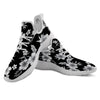 Frangipani White And Black Print Pattern White Athletic Shoes-grizzshop