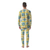 Frangipani Yellow Print Pattern Men's Pajamas-grizzshop