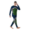 Frankenstein Face Halloween Character Print Men's Pajamas-grizzshop