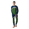 Frankenstein Face Halloween Character Print Men's Pajamas-grizzshop