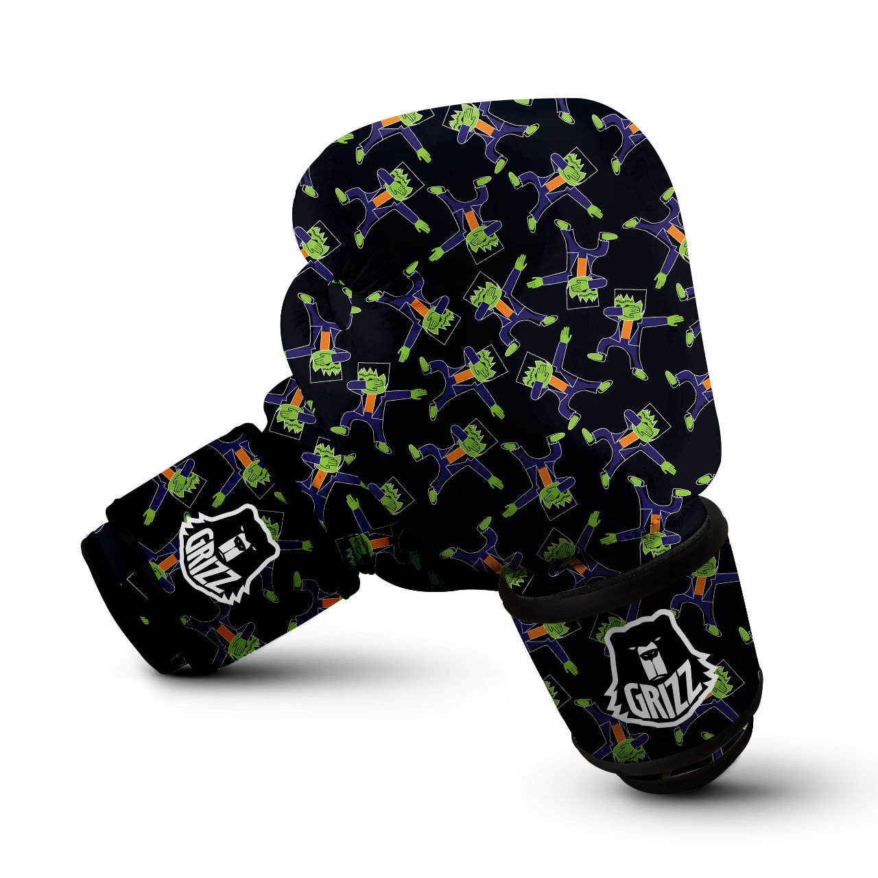 Frankenstein Halloween Print Pattern Boxing Gloves-grizzshop