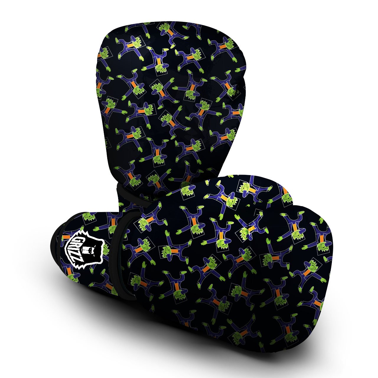 Frankenstein Halloween Print Pattern Boxing Gloves-grizzshop