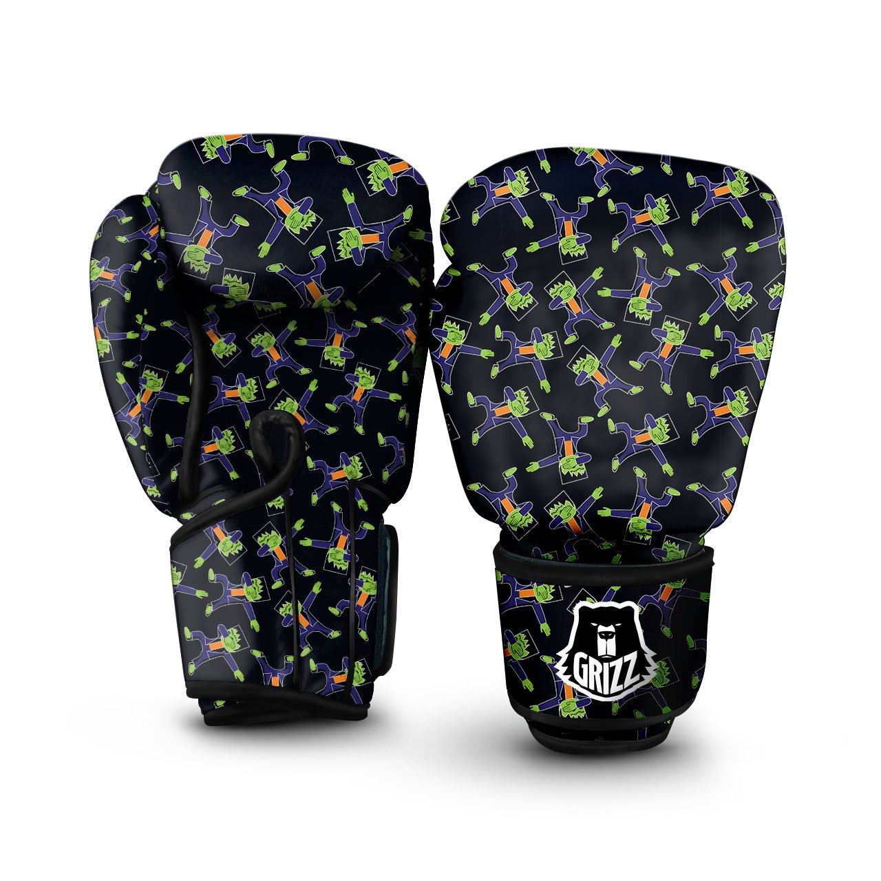Frankenstein Halloween Print Pattern Boxing Gloves-grizzshop