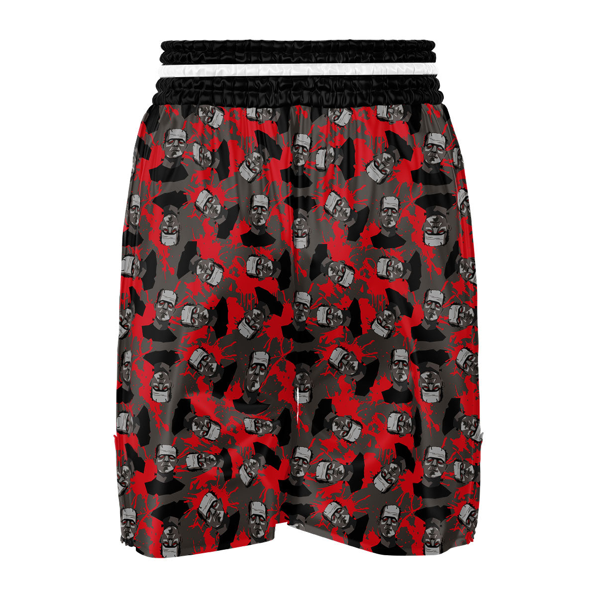 Frankenstein Horror Print Pattern Boxing Shorts-grizzshop