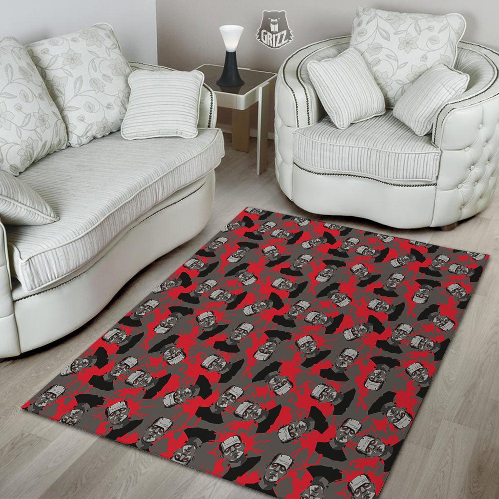 Frankenstein Horror Print Pattern Floor Mat-grizzshop