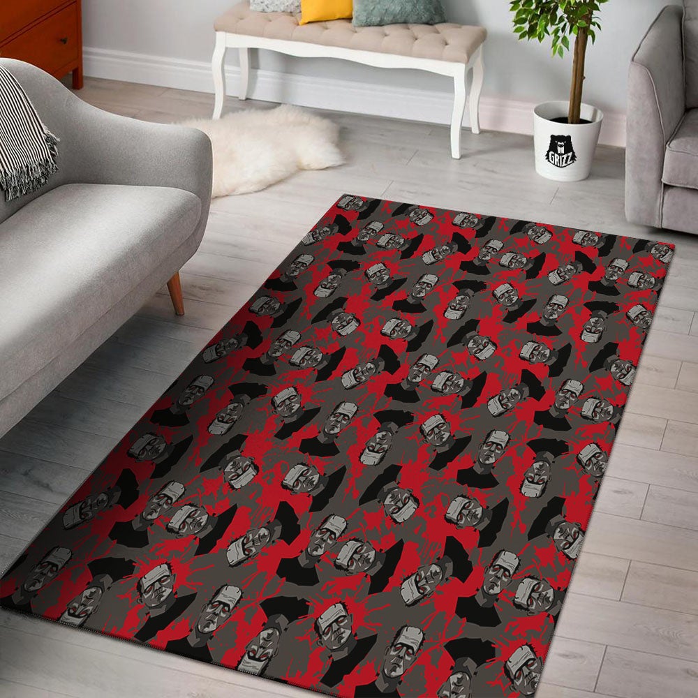 Frankenstein Horror Print Pattern Floor Mat-grizzshop