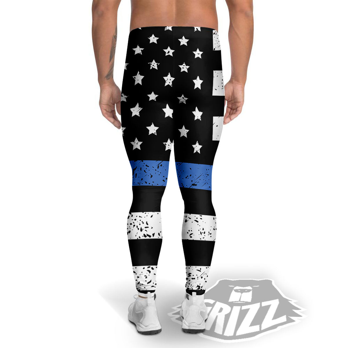 Freedom Life American Flag Print Men's Leggings-grizzshop