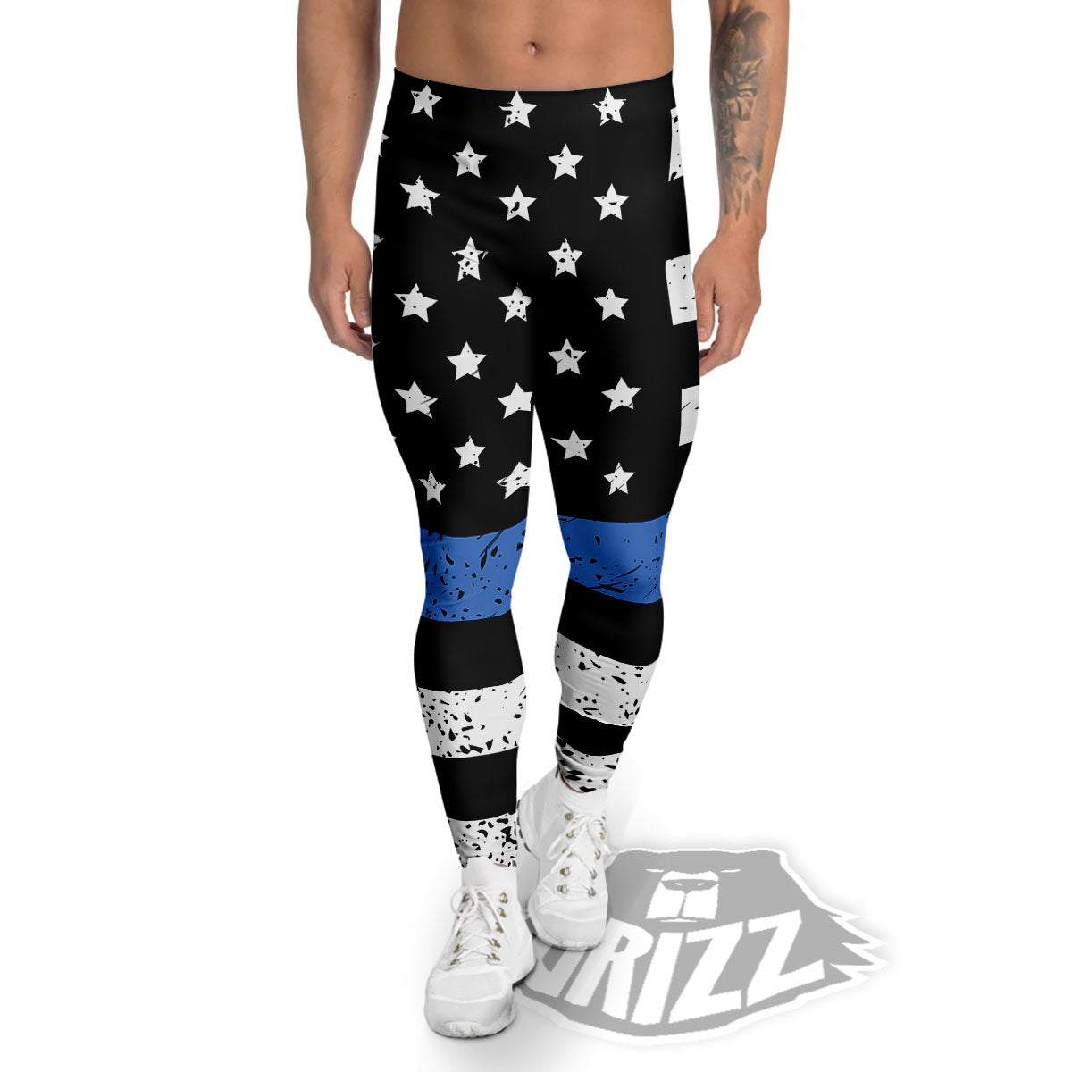 Freedom Life American Flag Print Men's Leggings-grizzshop