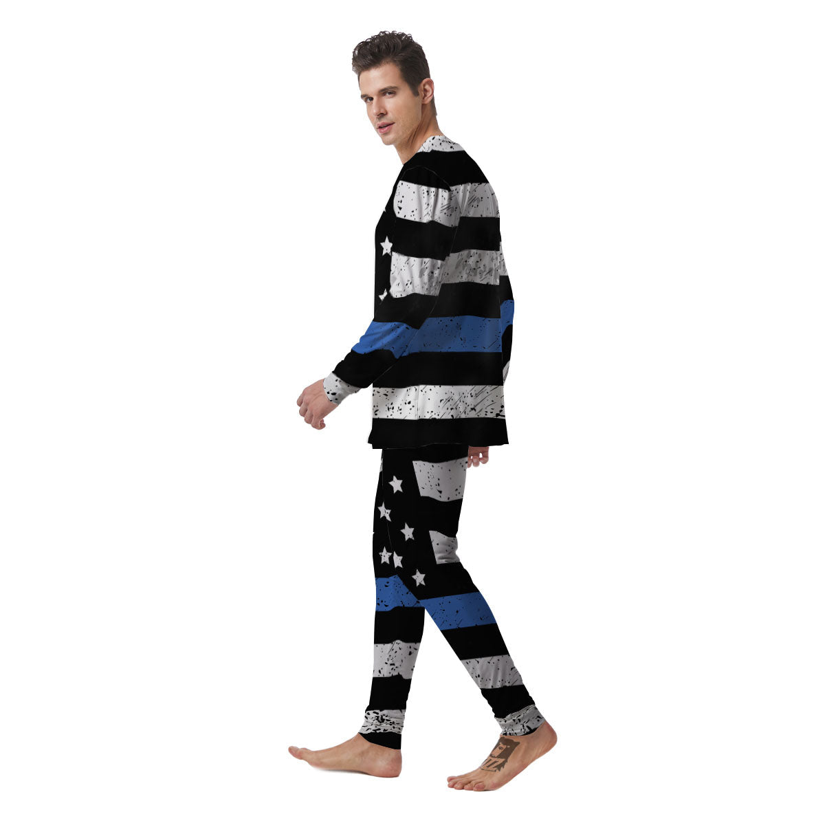 Freedom Life American Flag Print Men's Pajamas-grizzshop