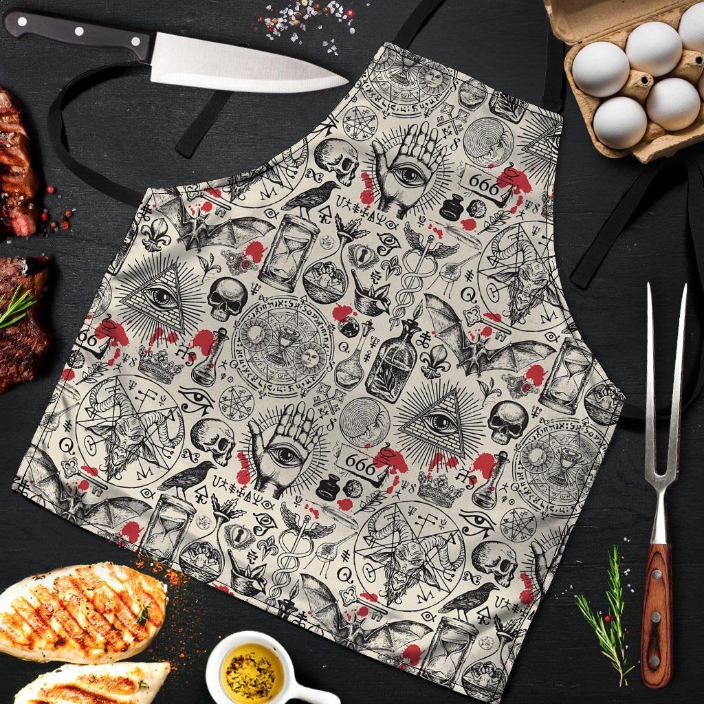 Freemason Satanic Gothic Witch Men's Apron-grizzshop