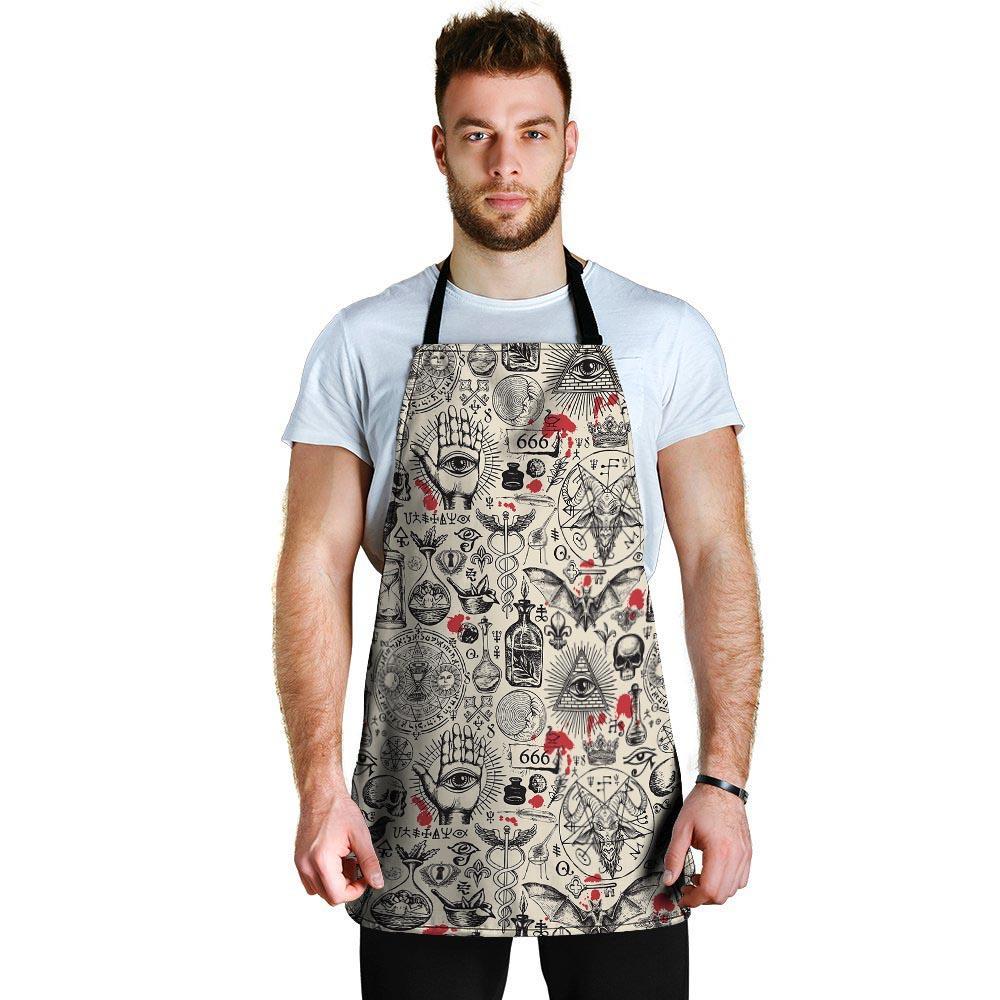 Freemason Satanic Gothic Witch Men's Apron-grizzshop