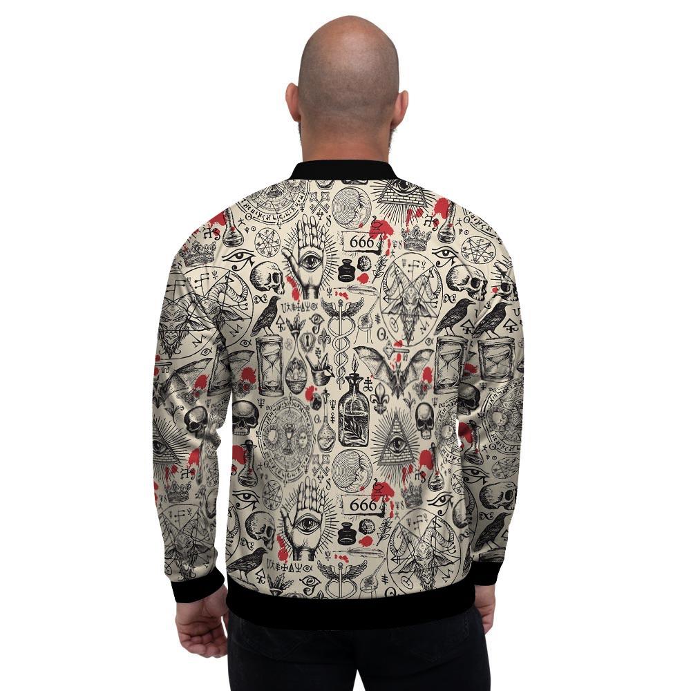 Freemason Satanic Gothic Witch Men's Bomber Jacket-grizzshop