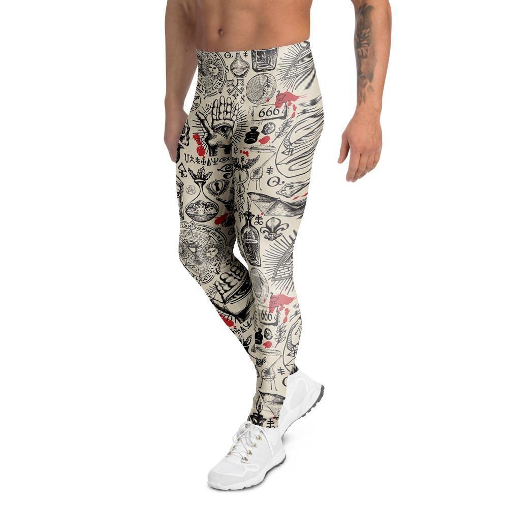 Freemason Satanic Gothic Witch Men's Leggings-grizzshop