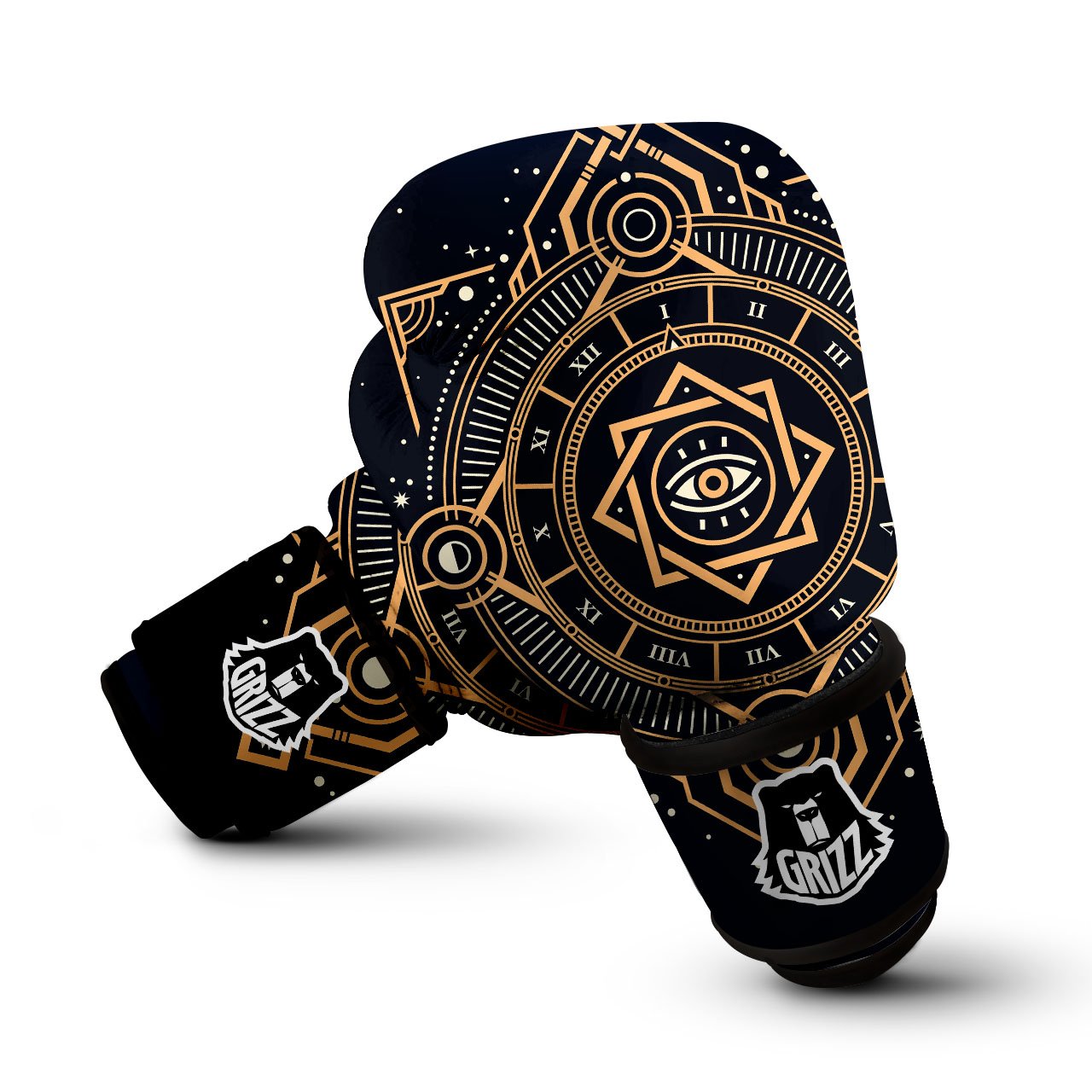 Freemasonry Masonic Eye Print Boxing Gloves-grizzshop