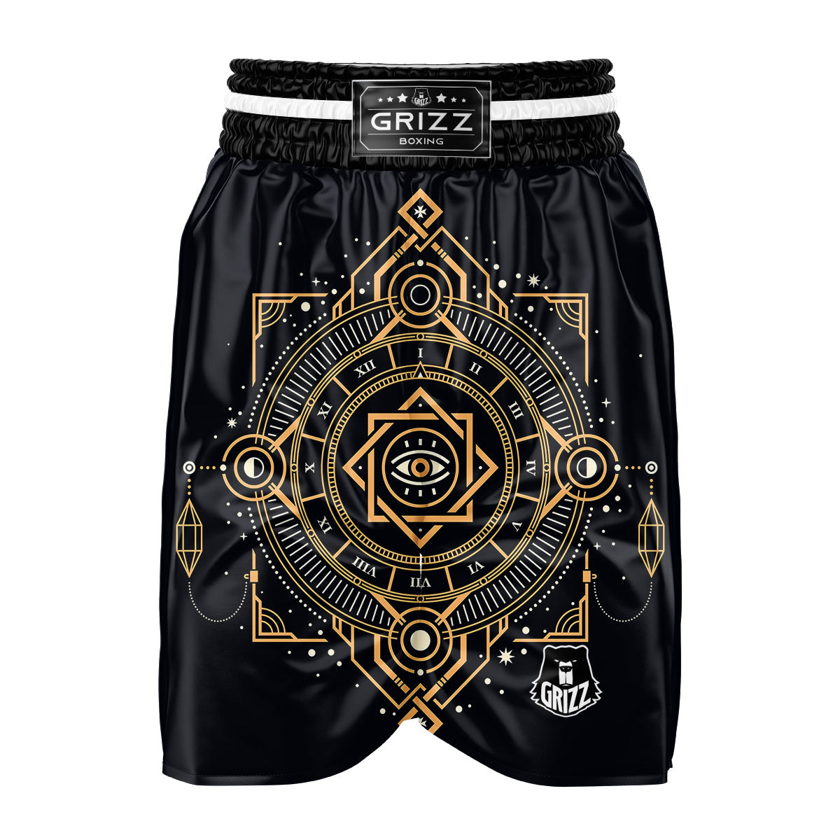 Freemasonry Masonic Eye Print Boxing Shorts-grizzshop
