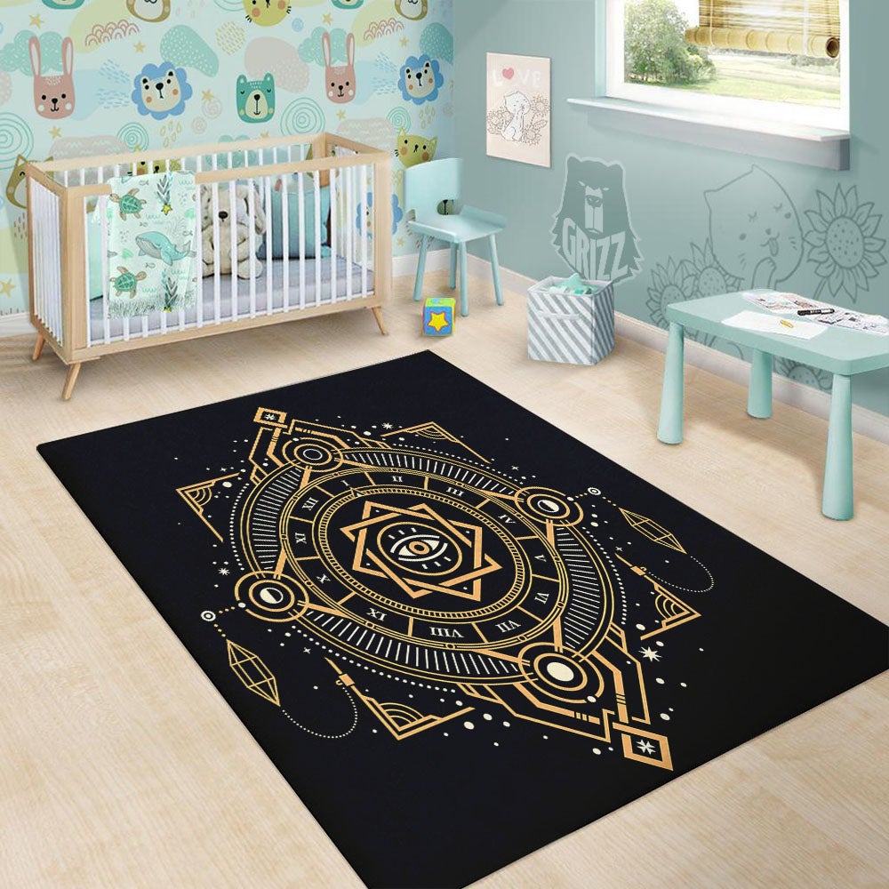 Freemasonry Masonic Eye Print Floor Mat-grizzshop
