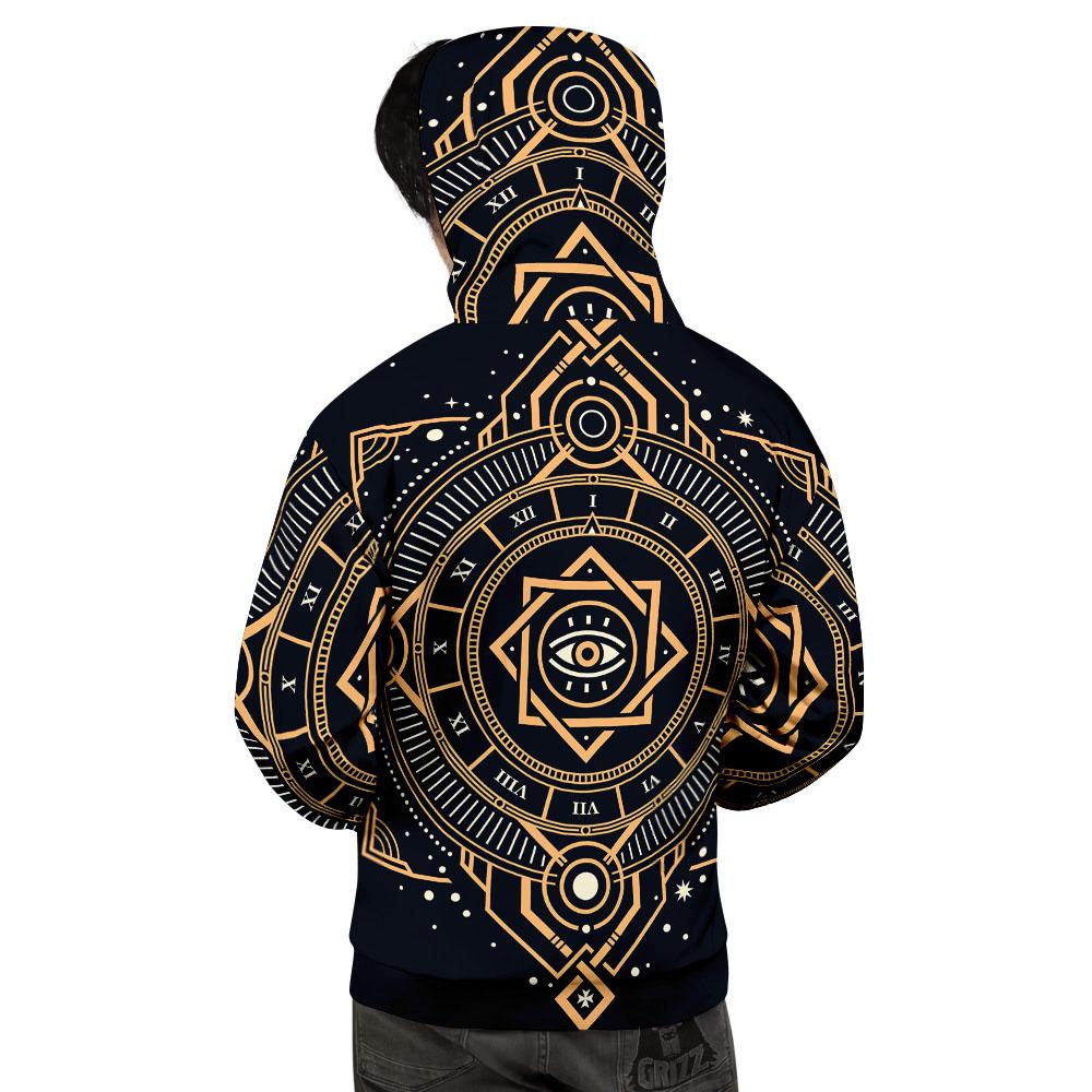Freemasonry Masonic Eye Print Men's Hoodie-grizzshop