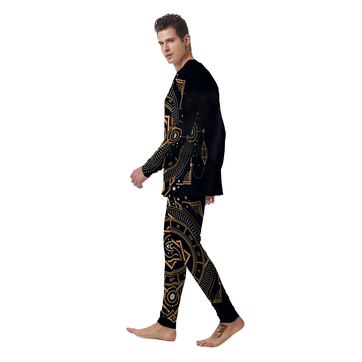 Freemasonry Masonic Eye Print Men's Pajamas-grizzshop