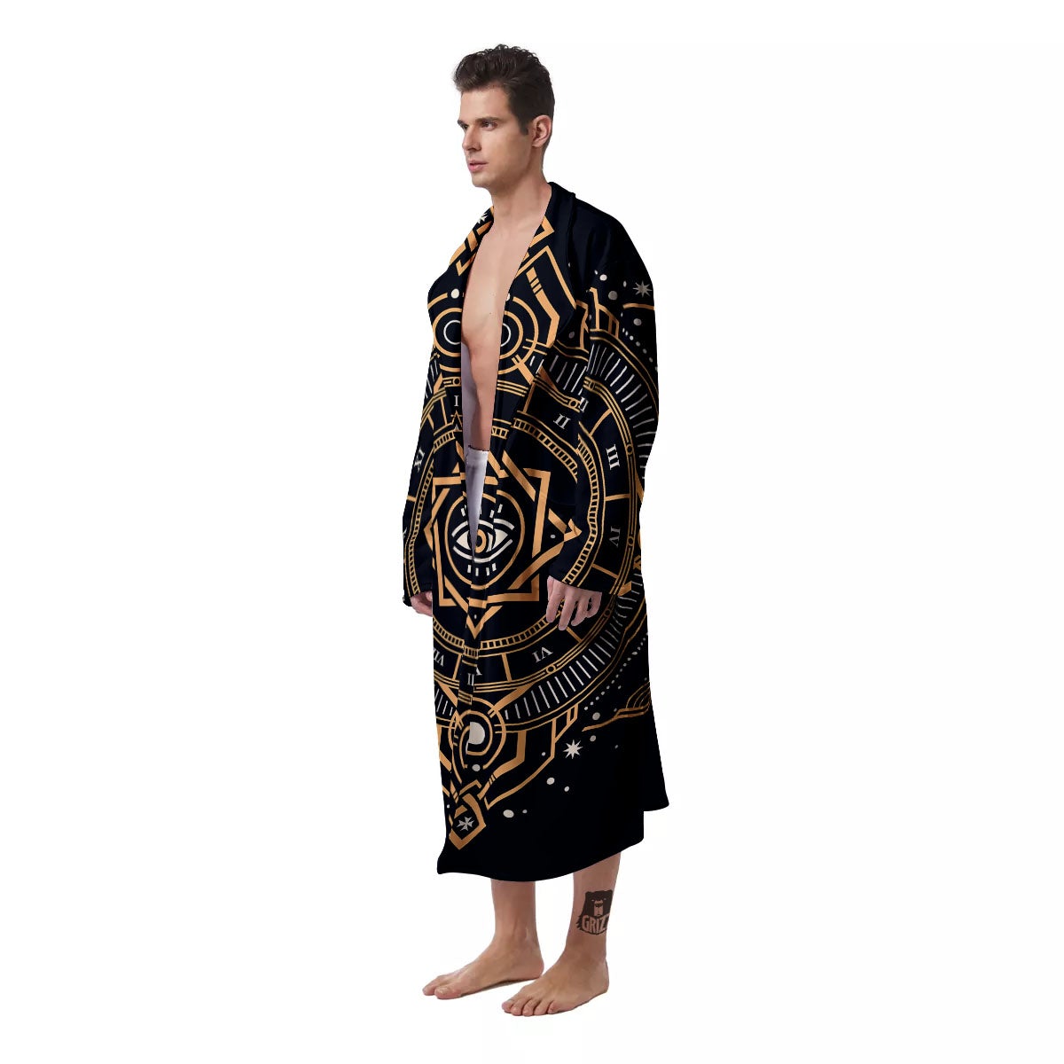 Freemasonry Masonic Eye Print Men's Robe-grizzshop