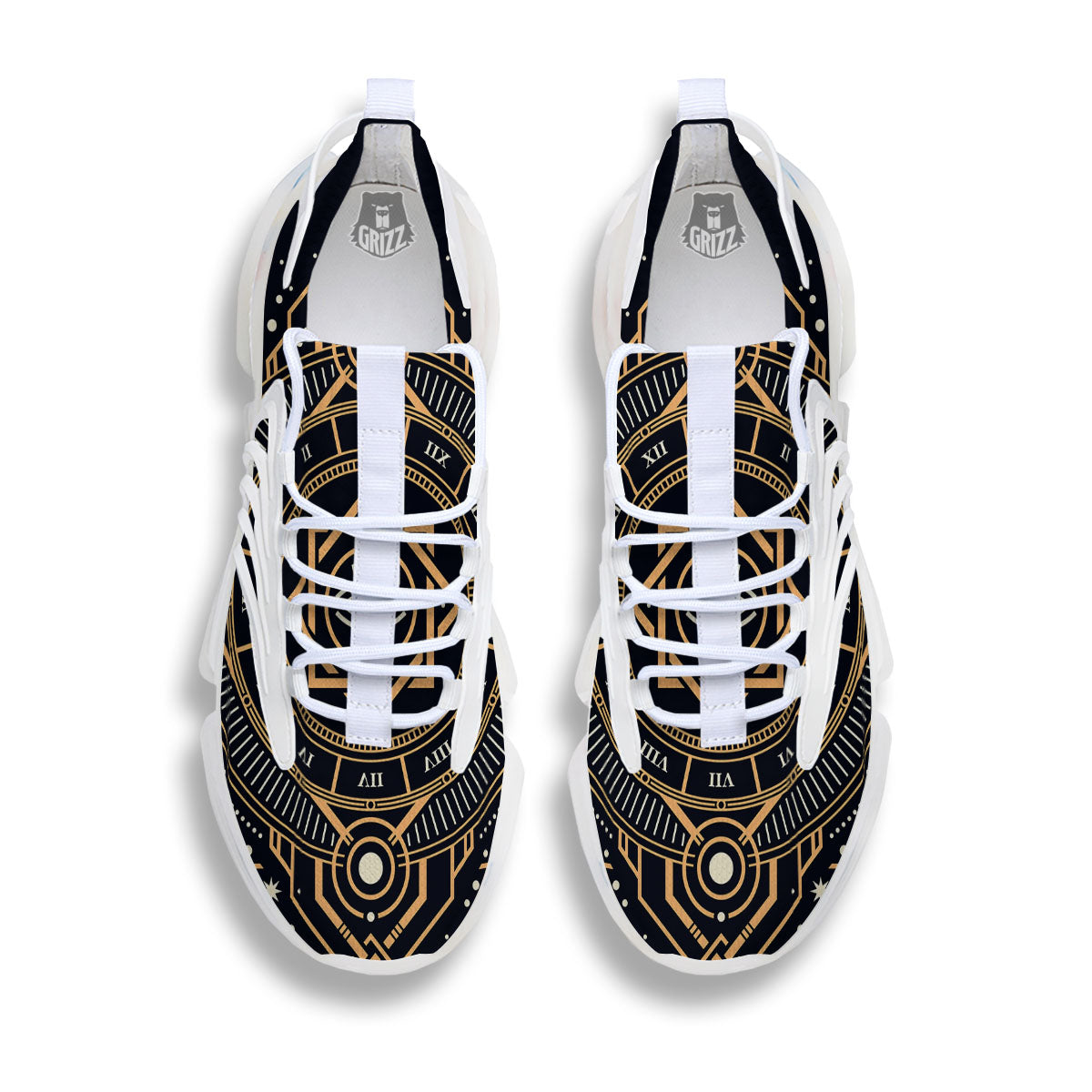 Freemasonry Masonic Eye Print White Gym Shoes-grizzshop