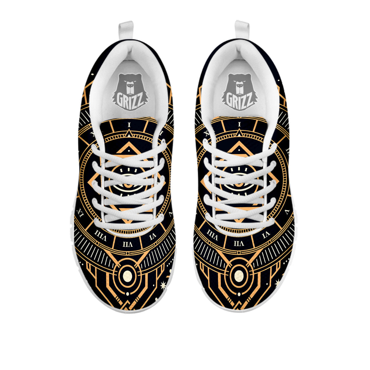 Freemasonry Masonic Eye Print White Sneaker-grizzshop