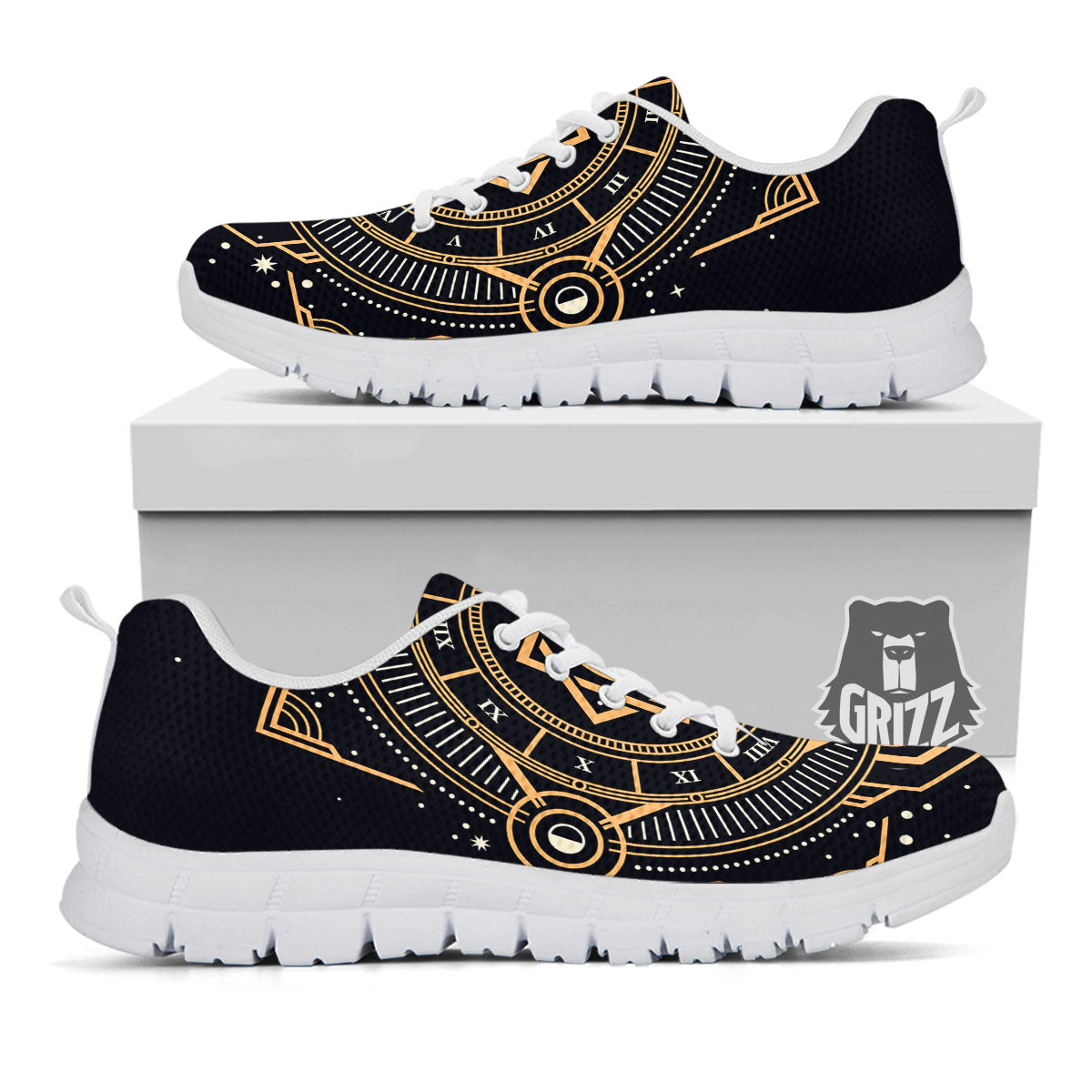 Freemasonry Masonic Eye Print White Sneaker-grizzshop