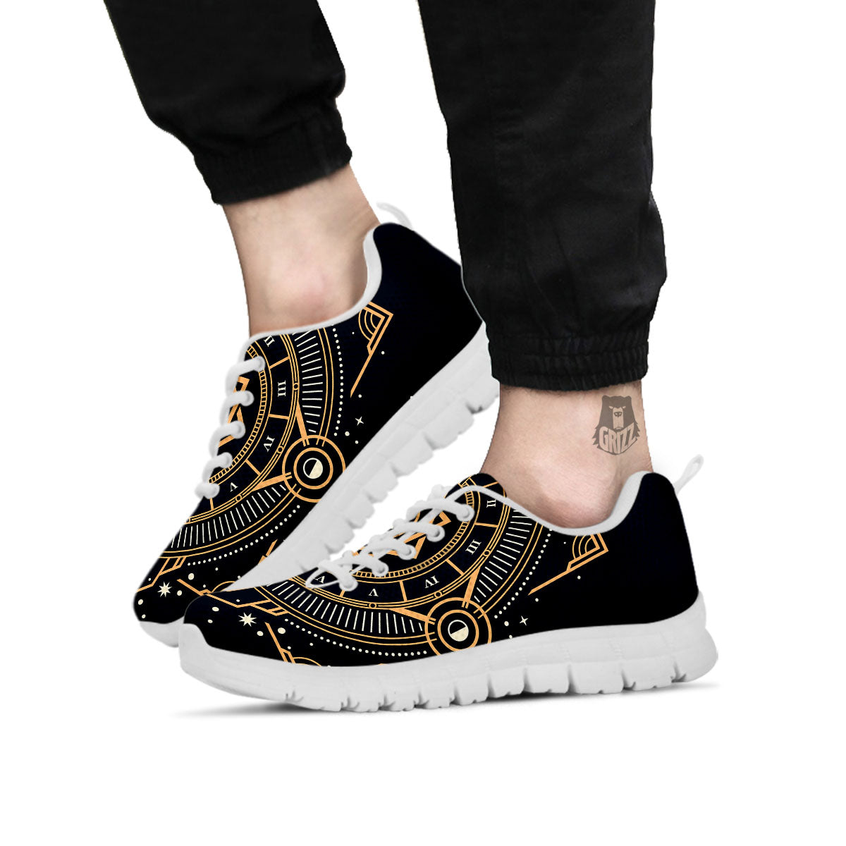 Freemasonry Masonic Eye Print White Sneaker-grizzshop