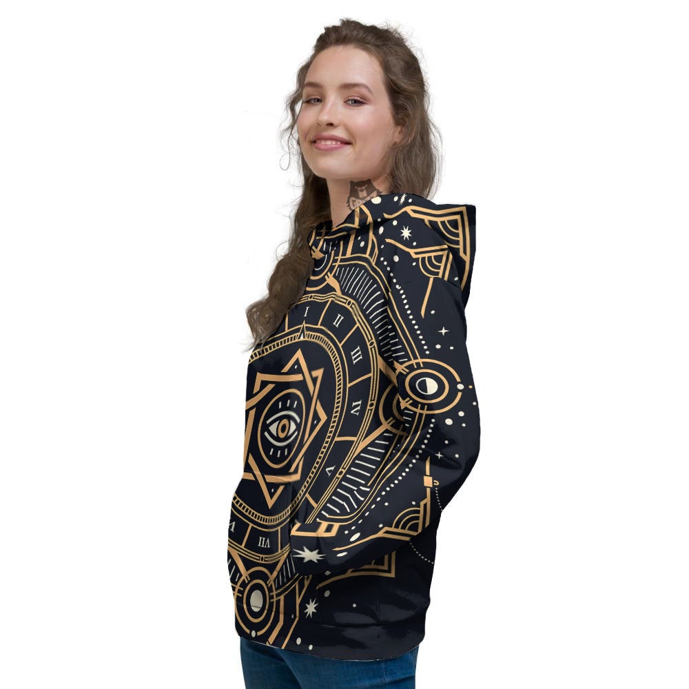 Freemasonry Masonic Eye Print Women's Hoodie-grizzshop