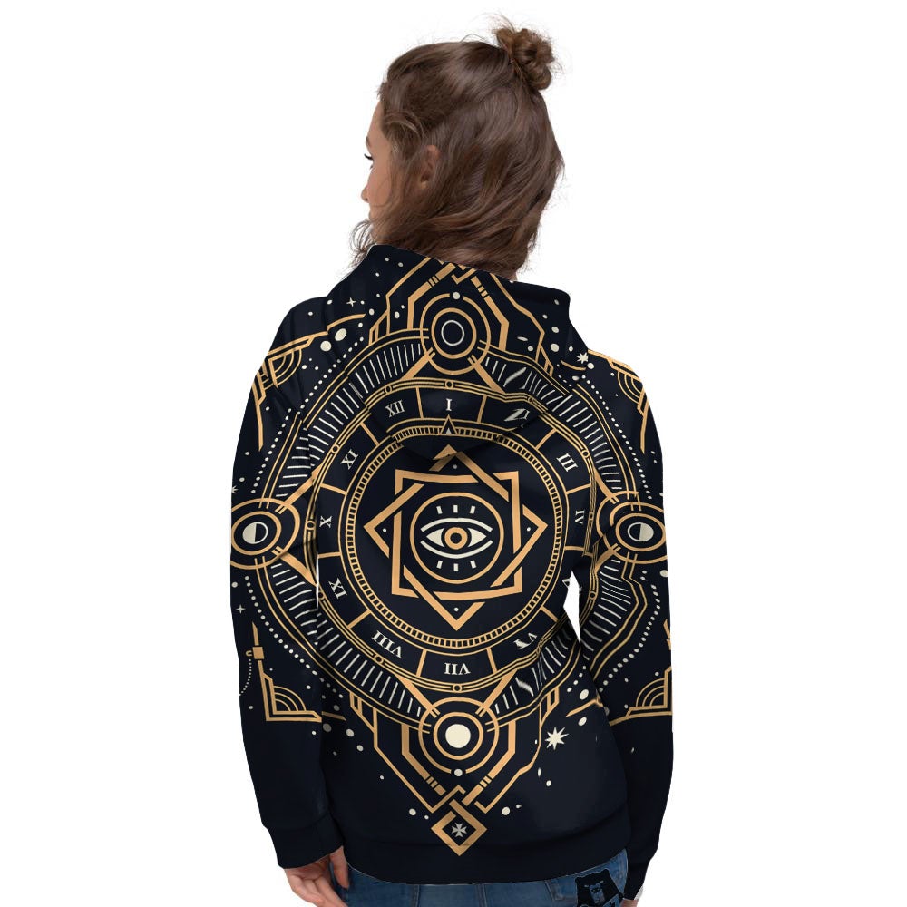 Freemasonry Masonic Eye Print Women's Hoodie-grizzshop