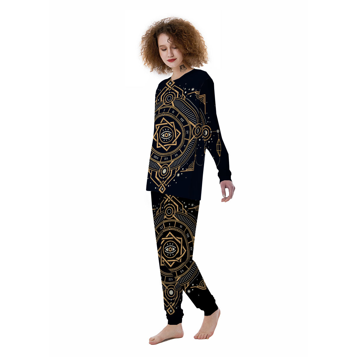 Freemasonry Masonic Eye Print Women's Pajamas-grizzshop