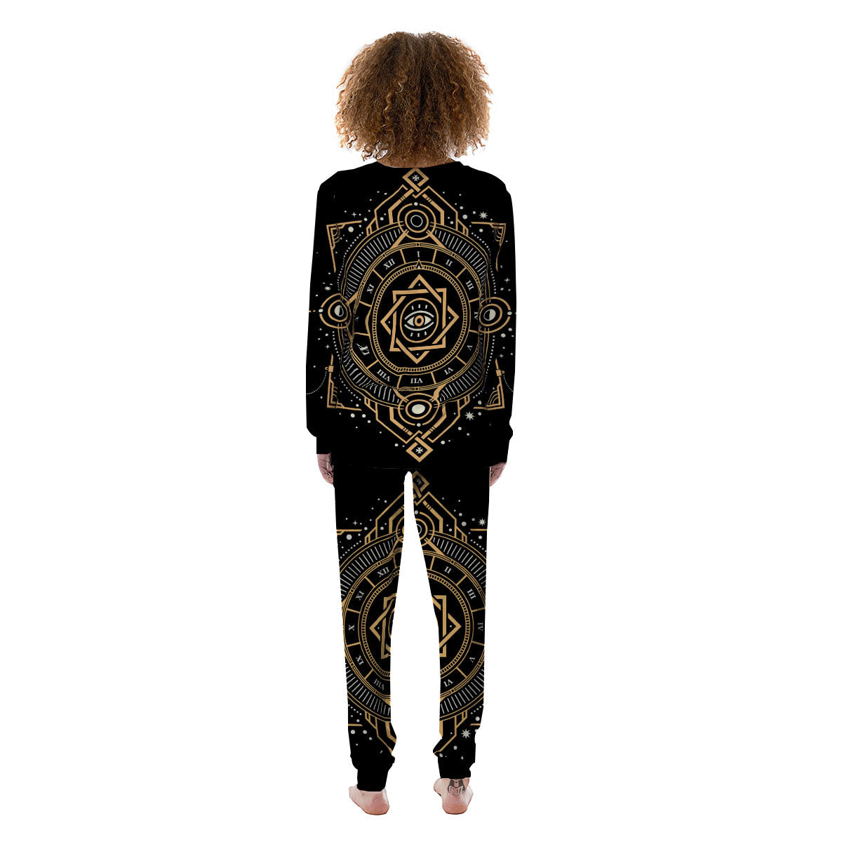 Freemasonry Masonic Eye Print Women's Pajamas-grizzshop