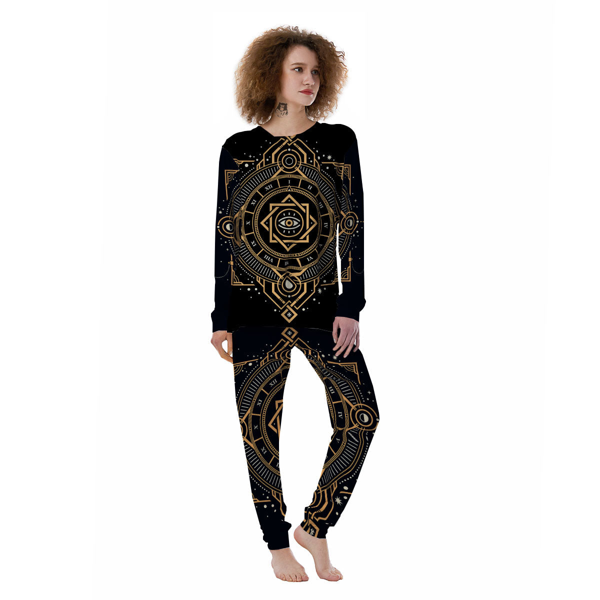 Freemasonry Masonic Eye Print Women's Pajamas-grizzshop