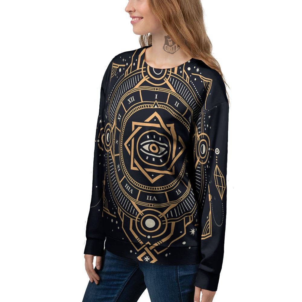 Freemasonry Masonic Eye Print Women's Sweatshirt-grizzshop