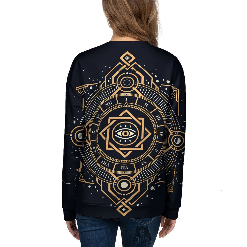 Freemasonry Masonic Eye Print Women's Sweatshirt-grizzshop