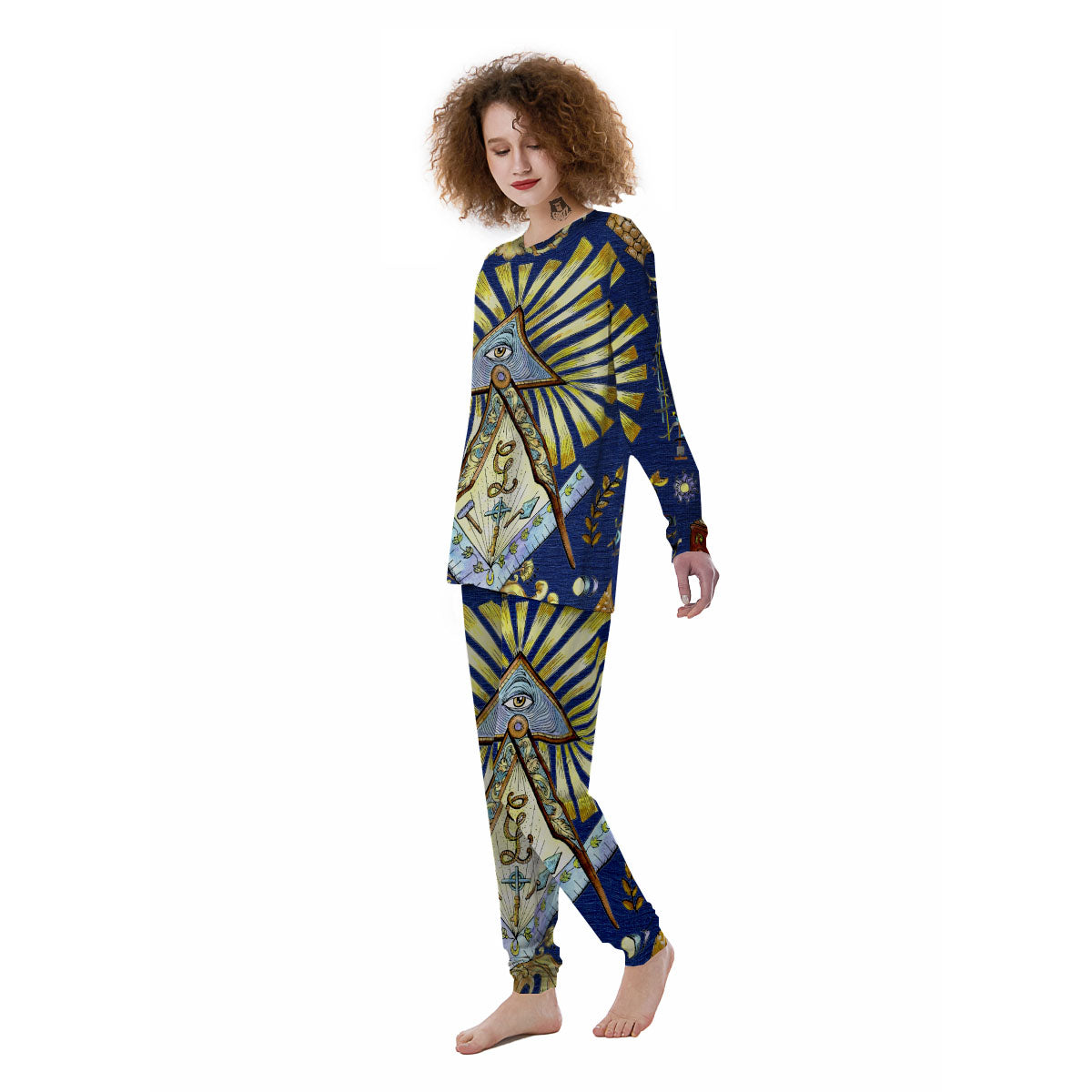 Freemasonry Masonic Vintage Print Women's Pajamas-grizzshop