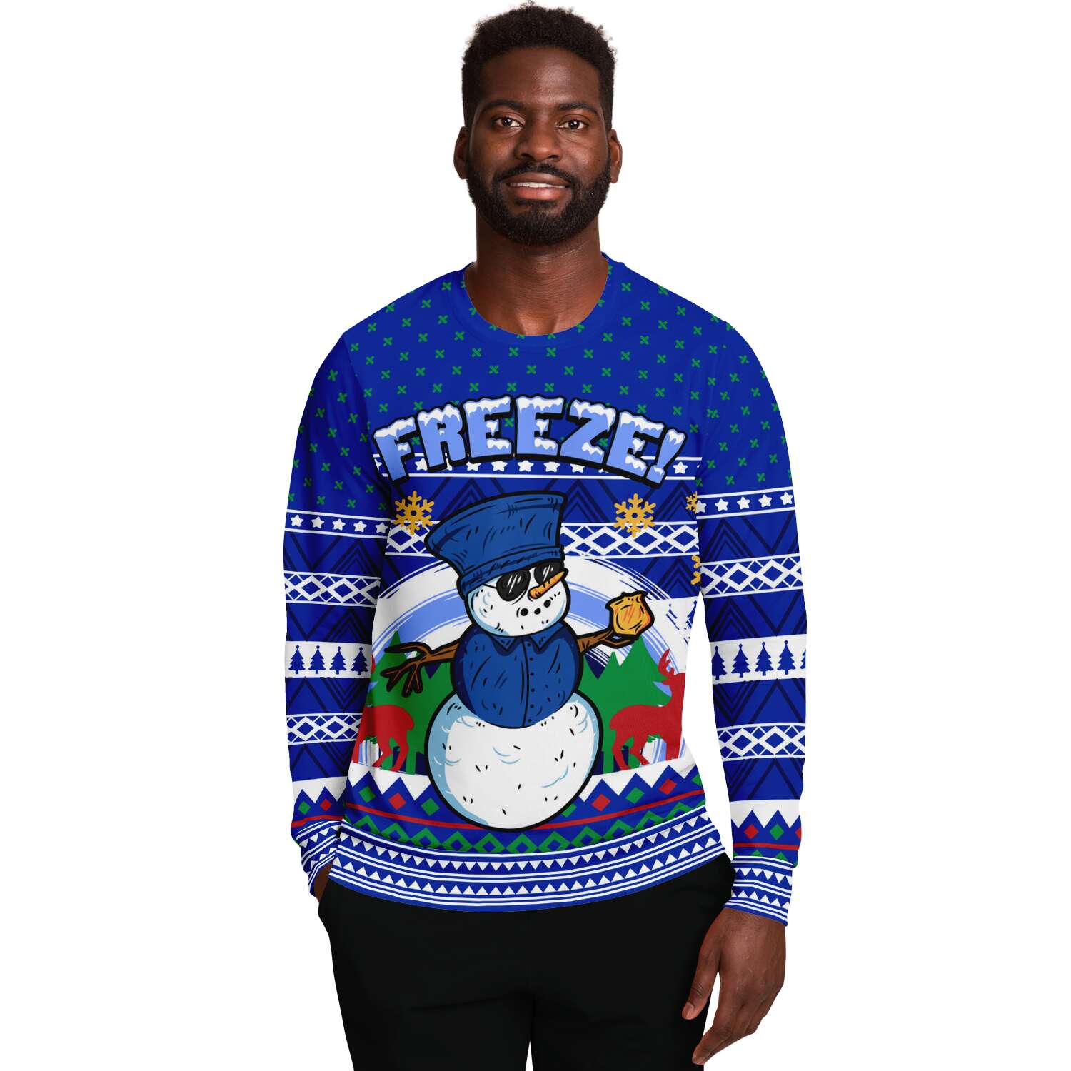 Freeze Snowman Ugly Christmas Sweater-grizzshop