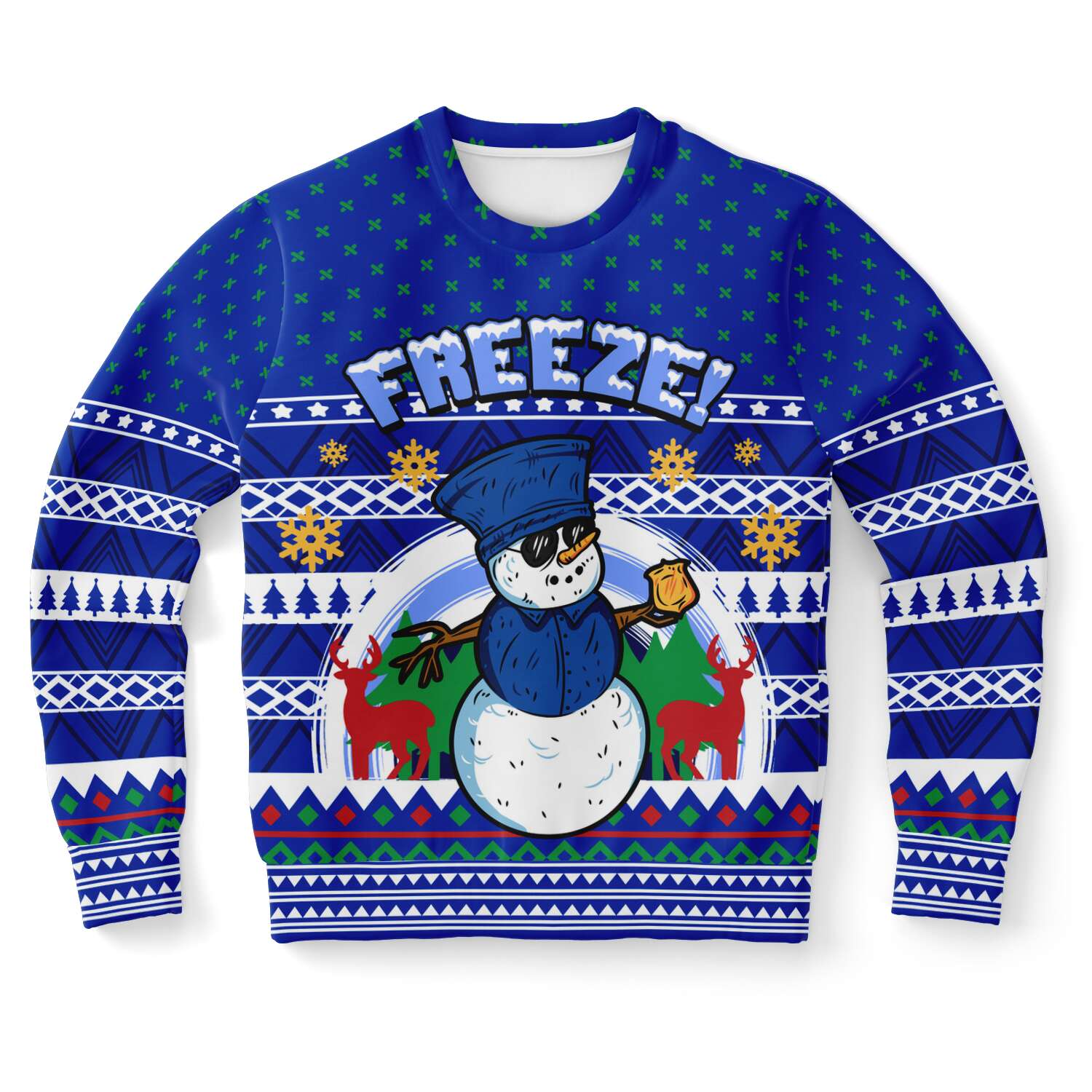 Freeze Snowman Ugly Christmas Sweater-grizzshop