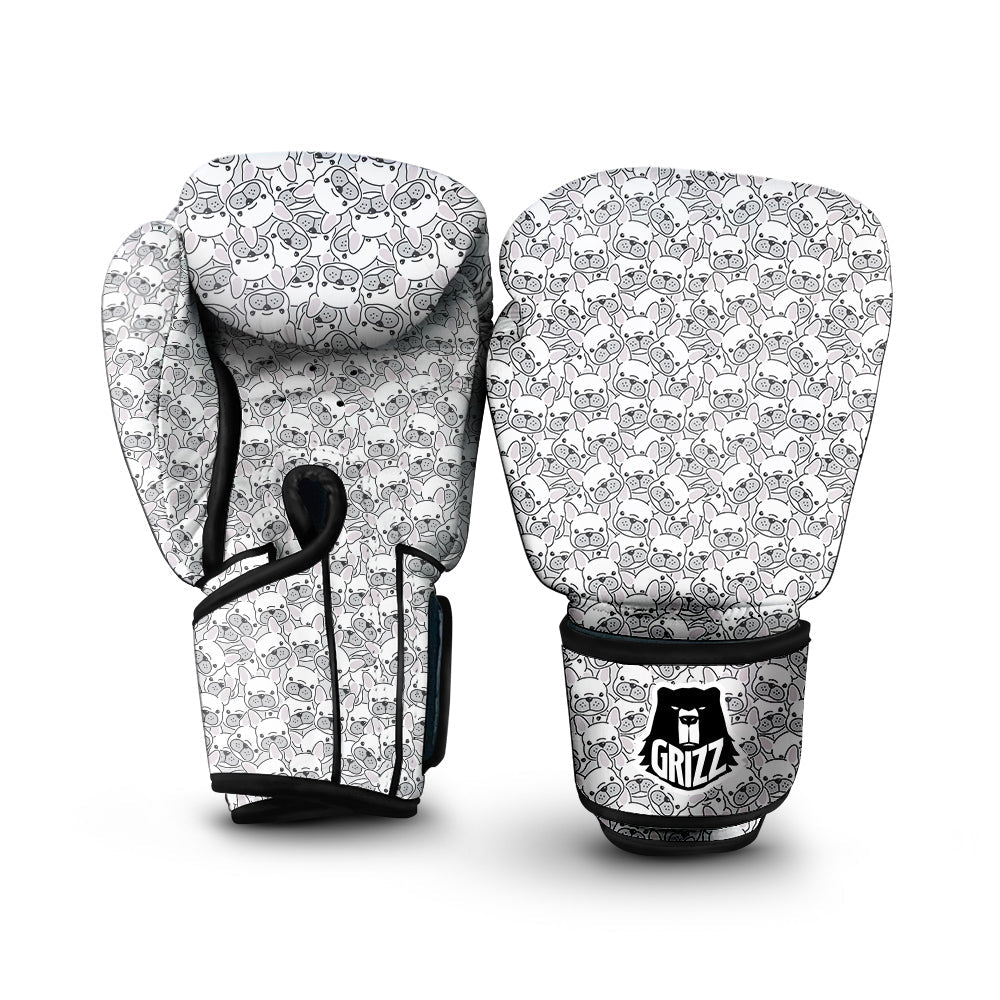 French Bulldog Cartoon Print Pattern Boxing Gloves-grizzshop