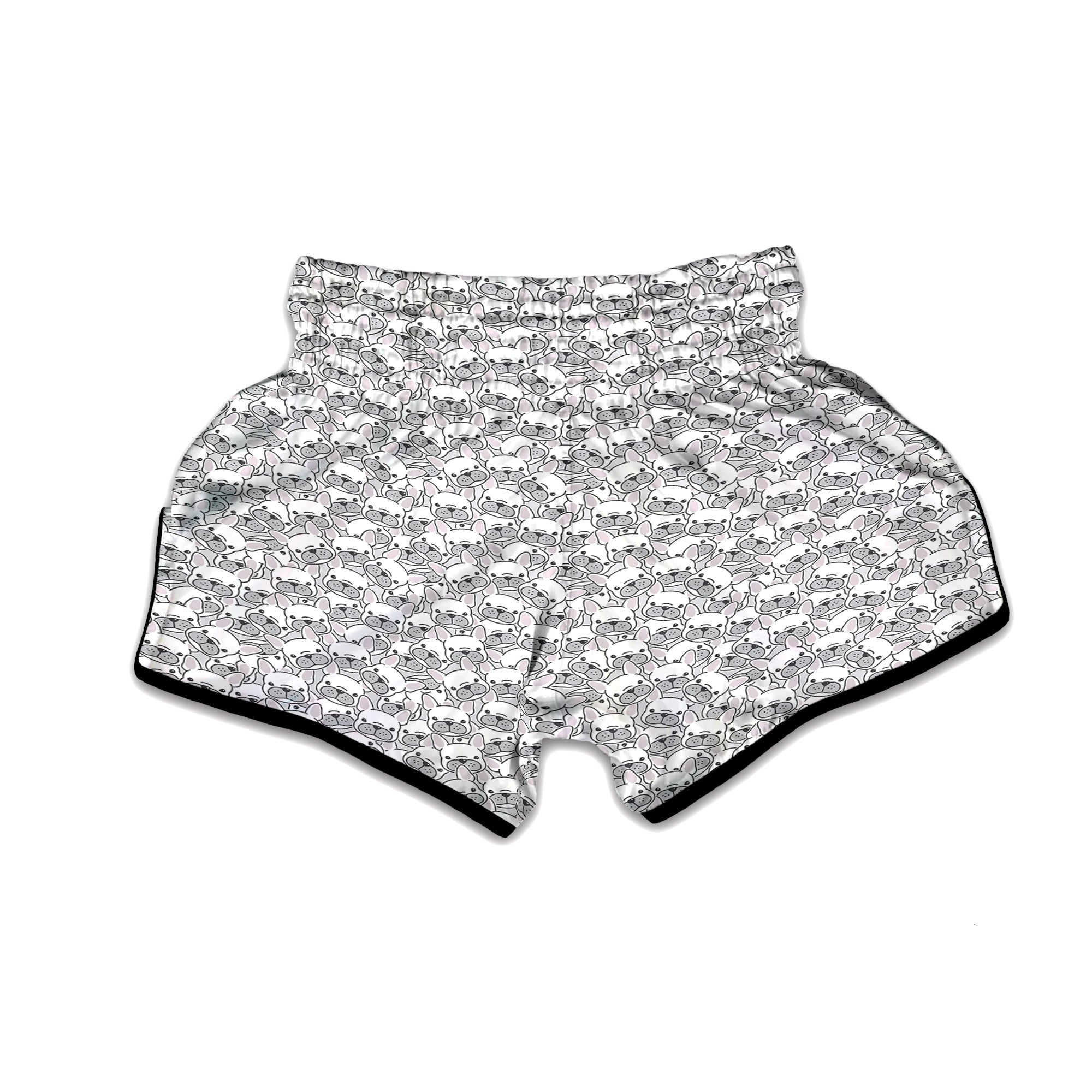 French Bulldog Cartoon Print Pattern Muay Thai Boxing Shorts-grizzshop
