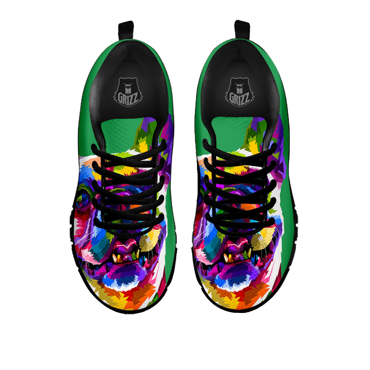 French Bulldog Coloful Print Black Sneaker-grizzshop