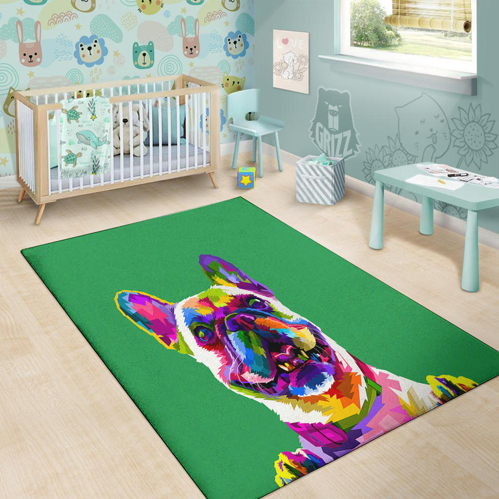 French Bulldog Coloful Print Floor Mat-grizzshop