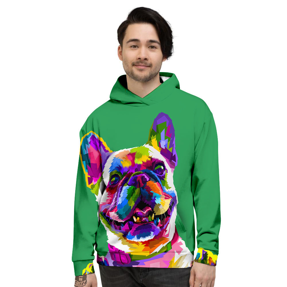 French Bulldog Coloful Print Men's Hoodie-grizzshop