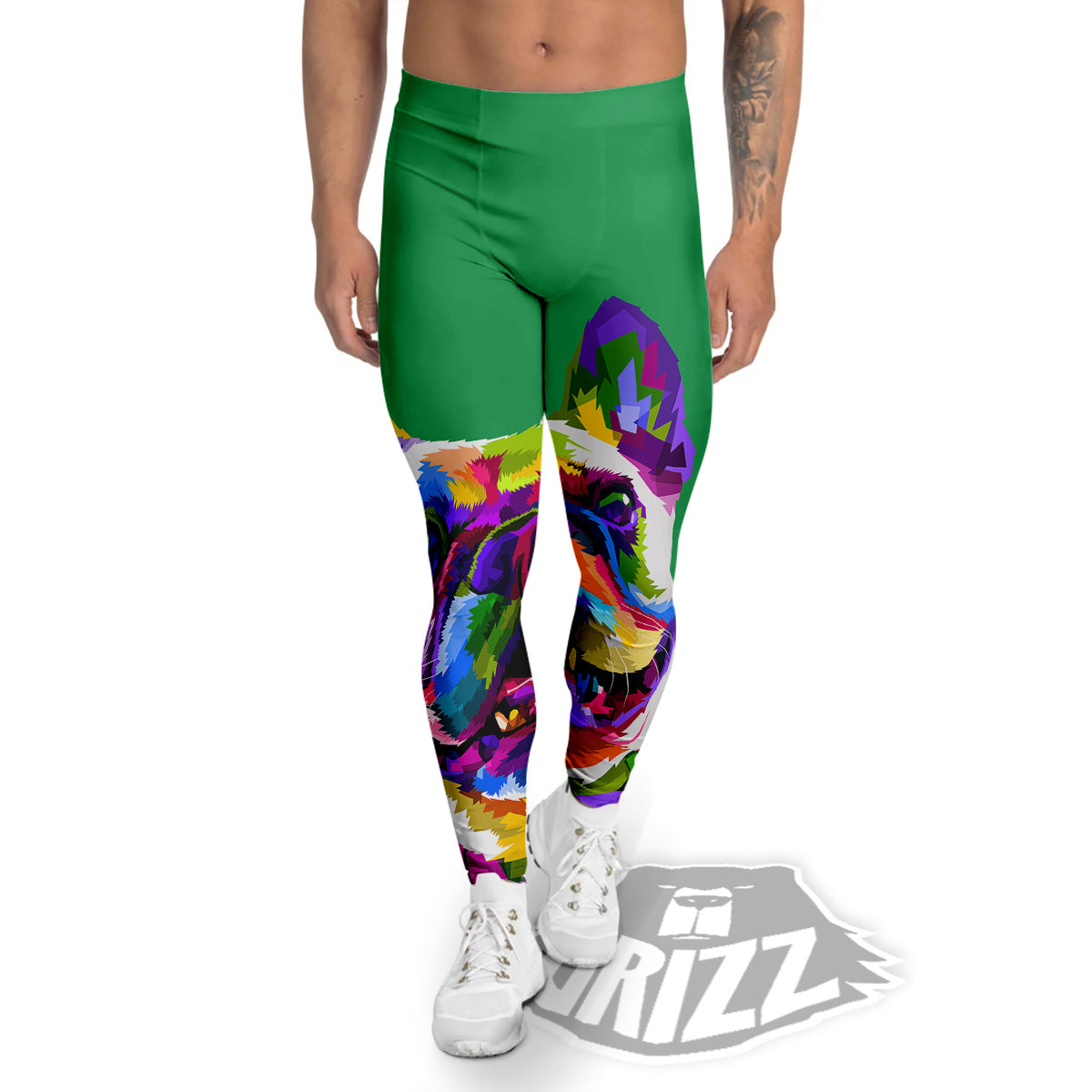 French Bulldog Coloful Print Men's Leggings-grizzshop