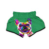 French Bulldog Coloful Print Muay Thai Boxing Shorts-grizzshop