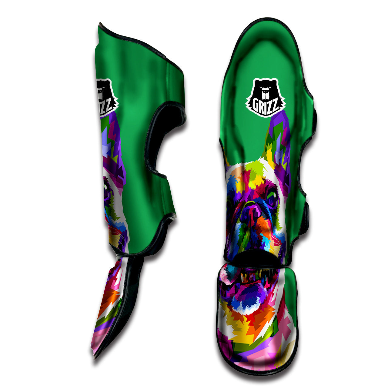 French Bulldog Coloful Print Muay Thai Shin Guards-grizzshop