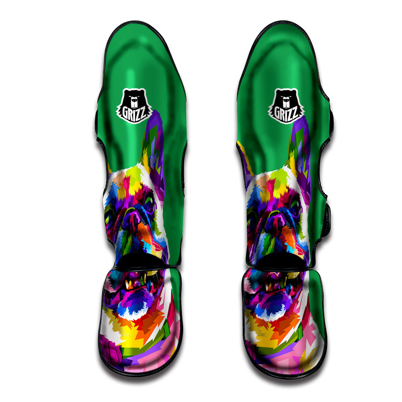 French Bulldog Coloful Print Muay Thai Shin Guards-grizzshop