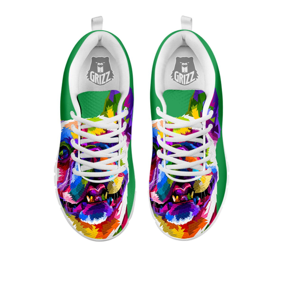 French Bulldog Coloful Print White Sneaker-grizzshop