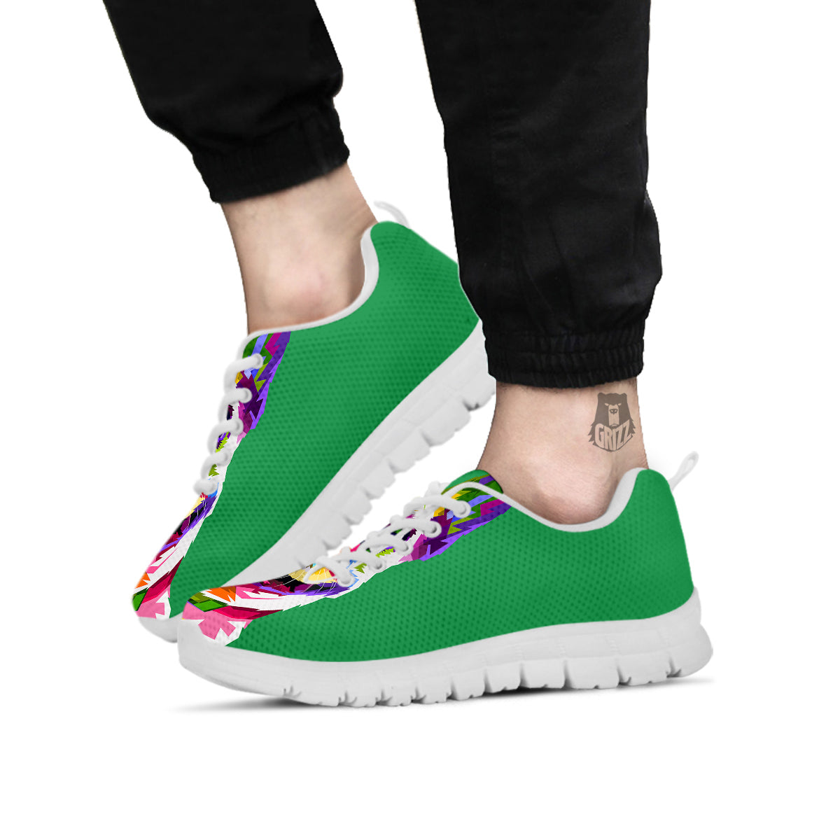French Bulldog Coloful Print White Sneaker-grizzshop