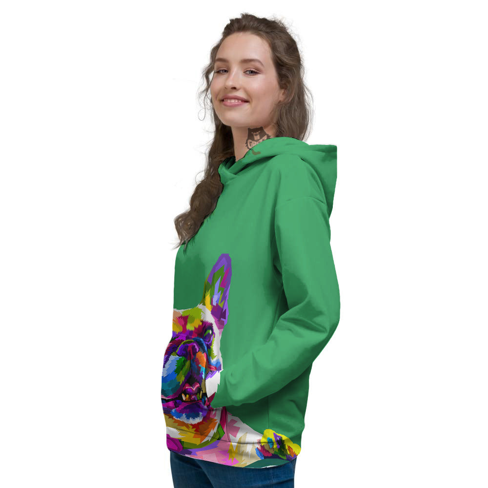 French Bulldog Coloful Print Women's Hoodie-grizzshop